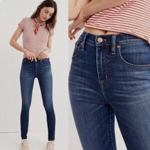 Madewell 10” High Rise Skinny Jeans Dark Wash Size 27